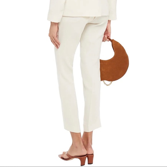 NEW BA&SH BEIGE CROPPED SLIM LEG PANTS - Picture 4 of 9